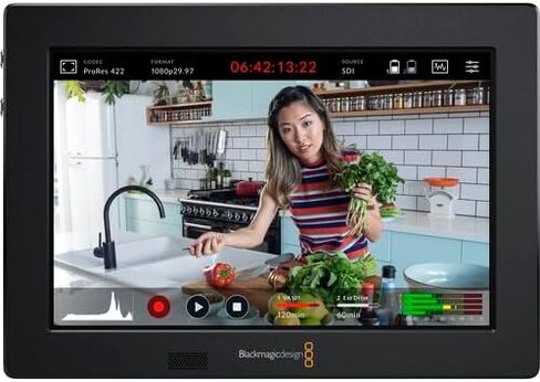 Blackmagic Design Video Assist 3G-SDI/HDMI 7 inch Recorder/Monitor Bundle | Includes 64GB UHS-II Card + 2x NPF-550 Batteries + Battery Charger + Cleaning Kit (HYPERD/AVIDA03/7) (8pcBundle) in Kuwait