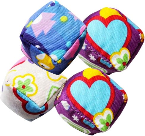 ERINGOGO 4pcs Throwing Sandbag and Family, Cloth Material, Hand-Eye Coordination and Increase Interaction, for Parties and Campgrounds Color in Kuwait