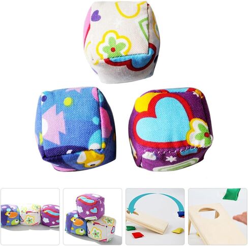 ERINGOGO 4pcs Throwing Sandbag and Family, Cloth Material, Hand-Eye Coordination and Increase Interaction, for Parties and Campgrounds Color in Kuwait
