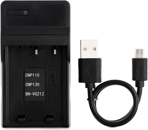Norifon NP-130 USB Charger for Casio Exilim EX-H30, EX-H35, EX-ZR100 | Compaitible with Casio Exilim EX-ZR1000, EX-ZR1100, EX-ZR1200, EX-ZR200, EX-ZR300, EX-ZR310, EX-ZR320, EX-ZR400 Camera in Kuwait