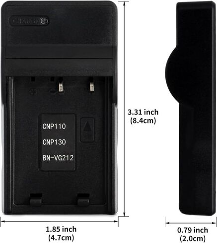 Norifon NP-130 USB Charger for Casio Exilim EX-H30, EX-H35, EX-ZR100 | Compaitible with Casio Exilim EX-ZR1000, EX-ZR1100, EX-ZR1200, EX-ZR200, EX-ZR300, EX-ZR310, EX-ZR320, EX-ZR400 Camera in Kuwait