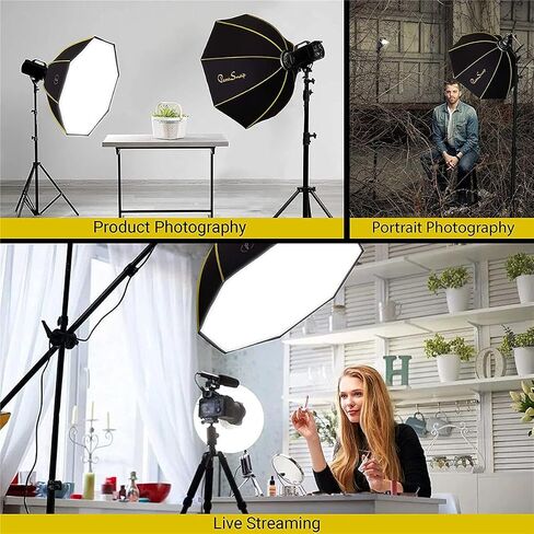 Glow ParaSnap 44" Octa SterlingFibre Bowens Mount Softbox with Flashpoint XPLOR 300/400 Mount Speedring, Parabolic Softbox w/Quick Speedring Swap is an Ideal Soft Box in Kuwait