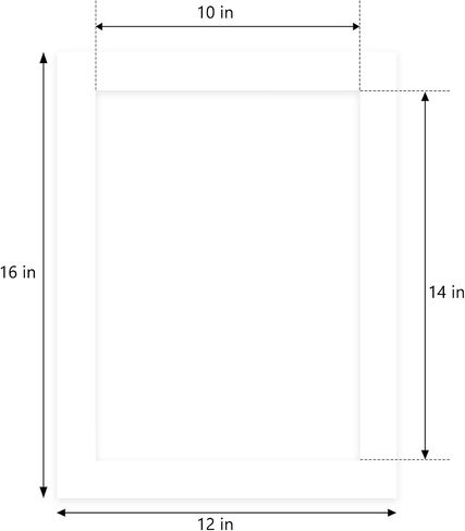 10 Pack Picture Frame Mats, 12x16 Matted to 10x14 Diamond Art Painting Photo Mats, Picture Matting for Diamond Art Painting Pictures Photos Watercolor Artwork, White in Kuwait