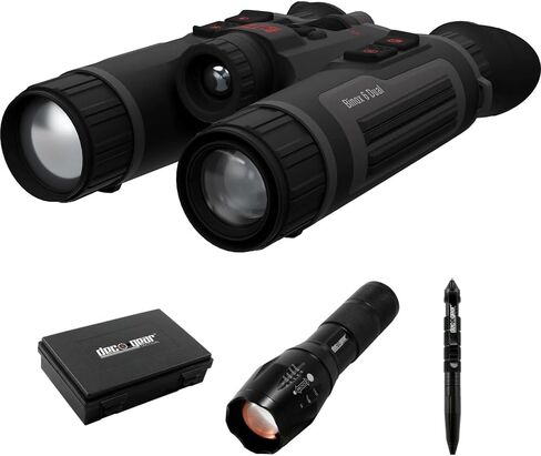 ATN Binox 6 Dual 6-48x 256x192 Day/Night Thermal Multispectral Binoculars MSBNB6225A Bundle with Deco Gear Tactical Flashlight and Tactical Pen Set with Water/Shockproof Case in Kuwait