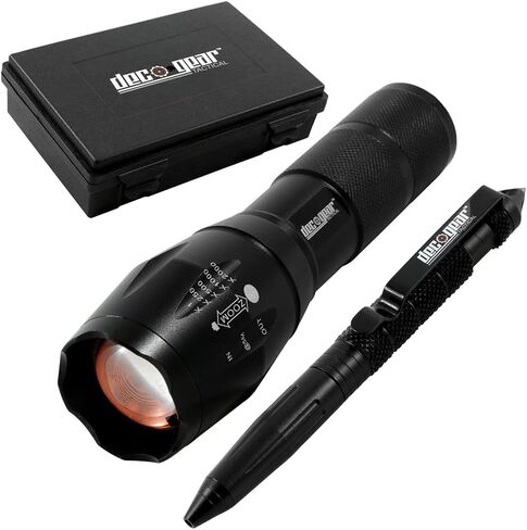 ATN Binox 6 Dual 6-48x 256x192 Day/Night Thermal Multispectral Binoculars MSBNB6225A Bundle with Deco Gear Tactical Flashlight and Tactical Pen Set with Water/Shockproof Case in Kuwait