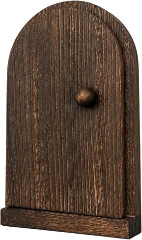 Self-Adhesive Fairy Door Outlet Cover, Self-Closing, 7.87-Inch Wood | Creative Wooden Cover that Conceals Wall Plates, Duplex Outlets, Switches, Stains&Wall Holes – Elf Door Wall Decor that Opens in Kuwait