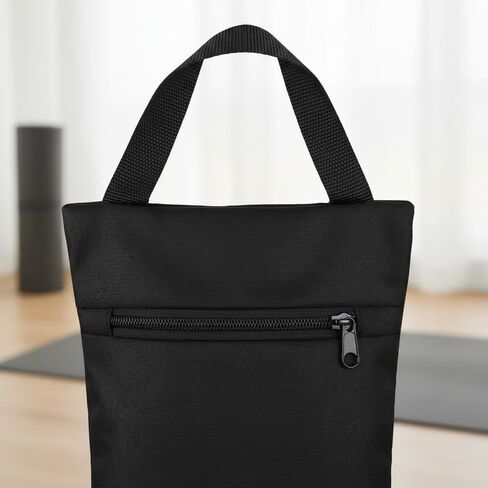 2 Pieces Weighted Pouch Exercise Sandbag Training Bag Weight Carryall Unfilled Oxford Cloth Sturdy Construction Carry Handle Suitable for Gym Workouts, Black, 210D in Kuwait