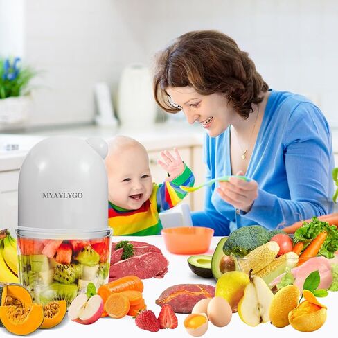 Baby Food Blender, Baby Food Maker & Food Processor, Medium, White | Borosilicate Glass, BPA-Free, Easy to Use & Clean, For Meat, Vegetables, Fruit, Homemade Purees, Baby Feeding Essentials in Kuwait