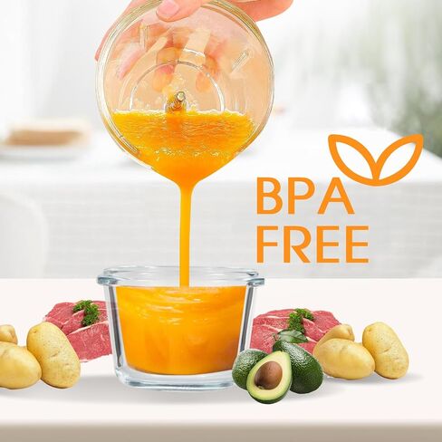 Baby Food Blender, Baby Food Maker & Food Processor, Medium, White | Borosilicate Glass, BPA-Free, Easy to Use & Clean, For Meat, Vegetables, Fruit, Homemade Purees, Baby Feeding Essentials in Kuwait