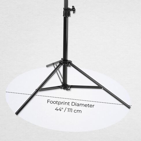 Light Stand, 10.8' Maximum Height, Aluminum Lighting Support, 20 lb Load Capacity, 5/8" Stud Mount, Adjustable 4-Section Design w/ 3 Risers for Photo Video Studio Lighting in Kuwait