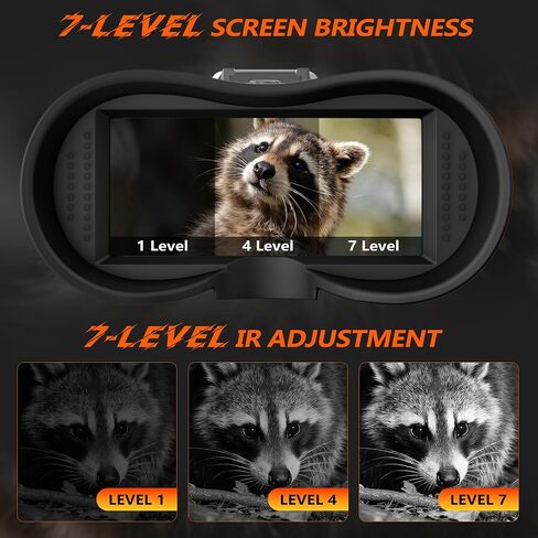 Head-Mounted Night Vision Goggles Upgraded, Rechargeable Hands Free Night Vision Binoculars Goggles with Infrared, 1312FT, 32GB TF Card, Flashlight, 8X Digital Zoom | 36MP Photos, 1312FT Range, Hands Free, 8X Digital Zoom, 3000mAh Battery, Day or Night, T in Saudi Arabia