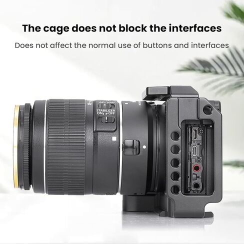 Professional Camera Cage for Sony A6600 T6061 CNC Aluminum Vertical Plate Cold Shoe Mounts & Anti-Shock Design Perfect for Vlogging/Short Videos (YH-A6600 4620) in Kuwait