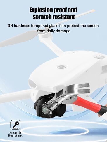 Screen Protector for DJI Lito X1 (3-Pack) | 9H Tempered Glass Film Impact Resistance Anti-Fingerprint High Sensitive in Kuwait