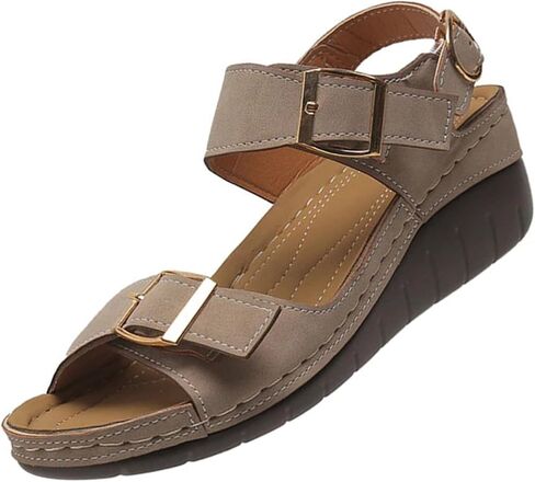 BBPM Womens Hiking Summer Sandals Orthopedic Shoes Comfort Elastic Slip-on Light Weight Slingback Casual Walking Sandals Women's Arch Support Sandals in Kuwait