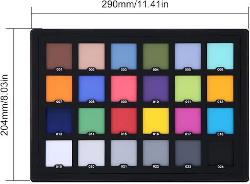 Color Checker, Perfect Camera Color Correction Card with 24 Patches, 5.7" X 4.1" for Photo and Video, Calibration Chart for Photography Video Printing in Saudi Arabia