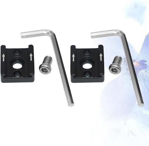 CALLARON Cold Shoe Flash Adapter Mount Aluminum Alloy 2 Set Metal Sturdy Hot Shoe Bracket with Clamping-Style Lock for Camera and Flash Compatible with DSLR Photography Accessories in Kuwait