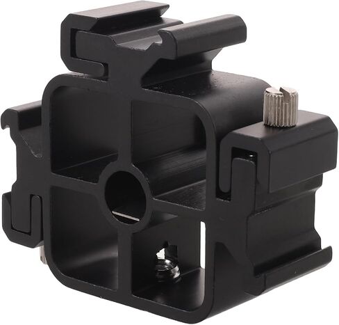 Triple Cold Shoe Mount Adapter for Camera Flash Lamp Holder with Alloy Material and Sturdy Quick Installation, Compatible with Monitor and Microphone for Photography and Video in Kuwait
