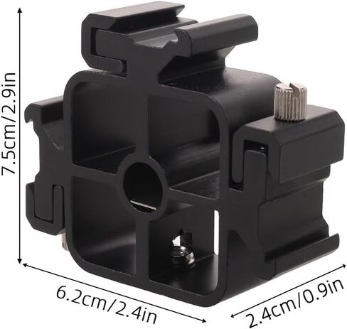 Triple Cold Shoe Mount Adapter for Camera Flash Lamp Holder with Alloy Material and Sturdy Quick Installation, Compatible with Monitor and Microphone for Photography and Video in Kuwait
