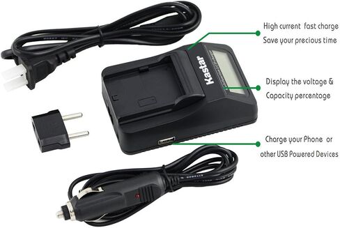 Kastar Fast Charger + Battery 1-Pack for Panasonic CGR-D54S CGA-D54S VSK0581 & AG-HPX255 AG-HVX200 AJ-PCS060G AJ-PX270PJ HDC-Z10000 NV-DS29 NV-DS30 NV-DS50 NV-GX7 NV-MX350 NV-MX500 NV-MX1000 NV-MX2500 in Kuwait