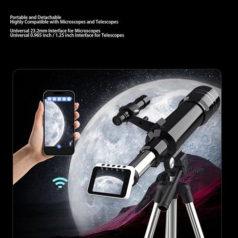 HD WiFi Electronic Eyepiece Telescope Camera Video Recording for Astronomy Microscope with 2.8 Inch Screen in Kuwait