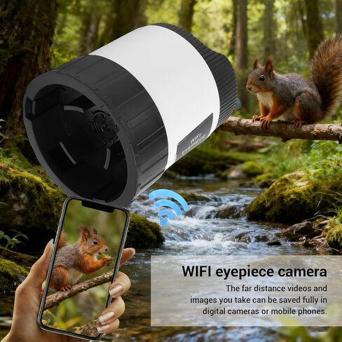 XUMIUZIY WiFi Telescope Camera Eyepiece, 4MP Sensor 2K HD Electronic Eyepiece with 2.0 Inch Screen and APP, for Monocular Binocular Telescope in Kuwait