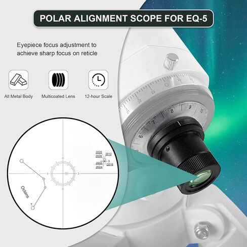 Alstar Bahtinov Mask Focusing Mask FM200mm - Bundle with - Polar Alignment Scope for EQ-5 in Kuwait