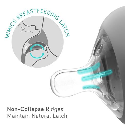 Nanobebe Silicone Baby Bottles 9oz 3pk Teal Bundled with Bottle Handles 2-Pack, Teal in Kuwait