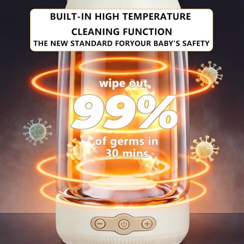 Portable Bottle Warmer for Travel, Fast Heating Milk Warmer On The Go,Temp Control 95°F -131°F,17 OZ Water Warmer for Breast Milk,Long-Lasting Keep Warm Function in Kuwait