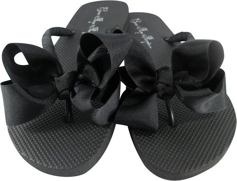 Bow Flip Flops Burgundy Maroon Polka with Black or White Sandals for Ladies & Kids, Pool Vacation Bride, Bridesmaid and Flower Girl Gift in Kuwait