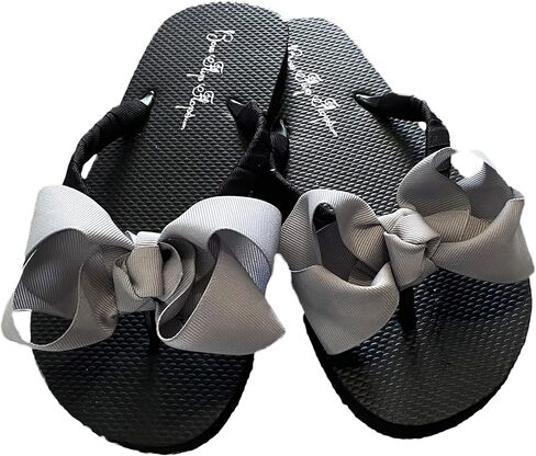 Bow Flip Flops Burgundy Maroon Polka with Black or White Sandals for Ladies & Kids, Pool Vacation Bride, Bridesmaid and Flower Girl Gift in Kuwait