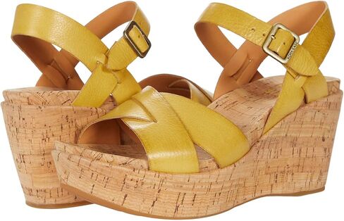 KORK-EASE Women's Ava 2.0 Leather Wedge Sandal | Full Grain Leather Top, Cork Base in Saudi Arabia