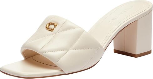 COACH womens Holly Block Heel Sandals With Quilting in Kuwait