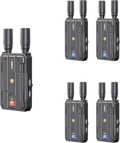 Wireless HDMI Transmitter and 4 Receivers,Plug&Play 1300FT Los Range 4K Wireless HDMI Extender with 0.1S Latency,5G Wireless Video Transmission System for Streaming from DSLR/PC/Laptop to TV/Monitor in Saudi Arabia