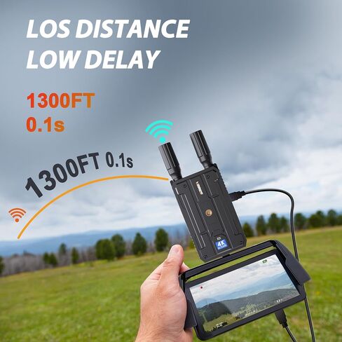Wireless HDMI Transmitter and 4 Receivers,Plug&Play 1300FT Los Range 4K Wireless HDMI Extender with 0.1S Latency,5G Wireless Video Transmission System for Streaming from DSLR/PC/Laptop to TV/Monitor in Saudi Arabia
