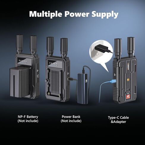 Wireless HDMI Transmitter and 4 Receivers,Plug&Play 1300FT Los Range 4K Wireless HDMI Extender with 0.1S Latency,5G Wireless Video Transmission System for Streaming from DSLR/PC/Laptop to TV/Monitor in Saudi Arabia