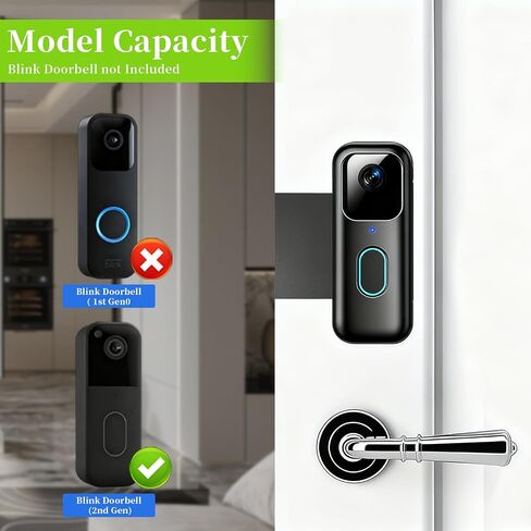 For 2nd Gen Blink Doorbell Mount, Anti-Theft Video Doorbell Mount Bracket for Blink Doorbell Camera(2nd Gen), No Drilling No Sensor Blocking Easy to Install Blink Doorbell Camera Mount in Kuwait