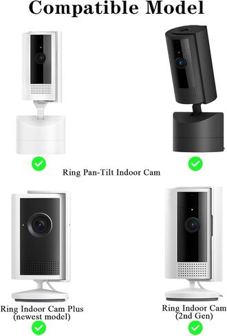 2 Pack Suction Cup Window Mount Compatible with Ring Pan-Tilt Indoor Cam | Compatible with Ring Indoor Cam Plus/Indoor Cam(2nd Gen),180° Adjustable No Drill Camera Bracket for Window Glass Wall in Kuwait