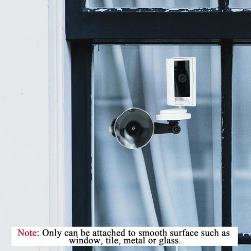2 Pack Suction Cup Window Mount Compatible with Ring Pan-Tilt Indoor Cam | Compatible with Ring Indoor Cam Plus/Indoor Cam(2nd Gen),180° Adjustable No Drill Camera Bracket for Window Glass Wall in Kuwait