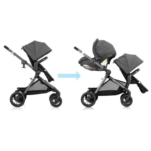 Pivot Xpand Modular Travel System with LiteMax Infant Car Seat with Anti-Rebound Bar (Ayrshire Black) in Kuwait