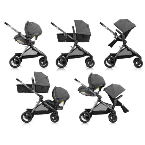 Pivot Xpand Modular Travel System with LiteMax Infant Car Seat with Anti-Rebound Bar (Ayrshire Black) in Kuwait