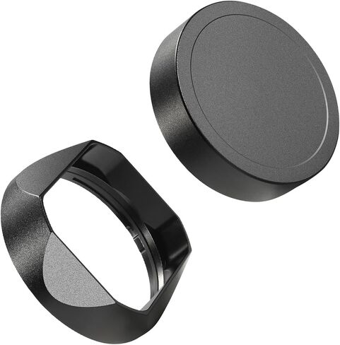 Metal Square Lens Hood for TTArtisan AF 40mm F2 AF 40mm f/2 40 F2 Camera Protection Accessory with Lens Cap (Black) in Kuwait