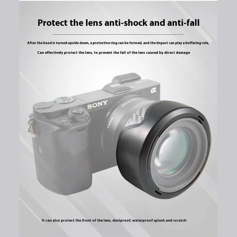 55mm Reverse Petal Lens Hood Cover, Compatible with Sigma | For 18-50mm F2.8 DC DN camera lens in Kuwait