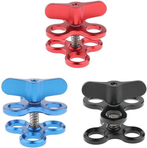 Clamp Diving Clamp 3 Holes Arm Diving Bracket Butterfly Diving Clamp Improved Holding Power Aluminum Alloy Construction in Kuwait