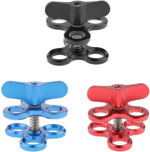 Clamp Diving Clamp 3 Holes Arm Diving Bracket Butterfly Diving Clamp Improved Holding Power Aluminum Alloy Construction in Kuwait
