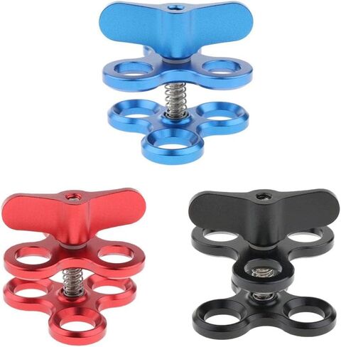 Clamp Diving Clamp 3 Holes Arm Diving Bracket Butterfly Diving Clamp Improved Holding Power Aluminum Alloy Construction in Kuwait