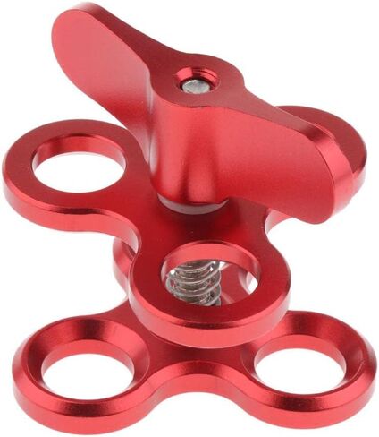 Clamp Underwater Accessories Ball Joint Arm Mount Adapter Butterfly Clip Triple Clamp Mount Scratch Resistant with Groove Suitable in Kuwait