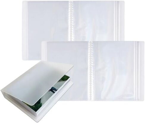 2-Pack Small Photo Album 4x6 Photos Book,Plastic Photo Book,Clear Cover | Each 24 Pages Shows 48 Pictures,Postcard Album,Mini Photo Album,Baby Photo Books for Pictures Store and Display Memories in Kuwait
