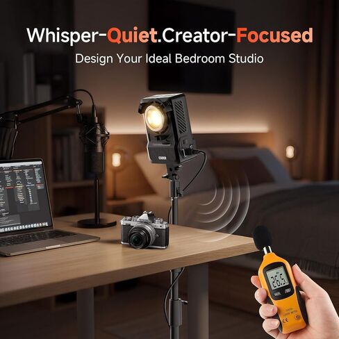 COLBOR 200W LED Video Light, Built-in Power Adapter Design, Bi-Color 2700K-7000K COB Studio Light with Bowens Mount, CRI 96+, Key Light for Live Streaming, Video Recording, YouTube, TikTok in Kuwait