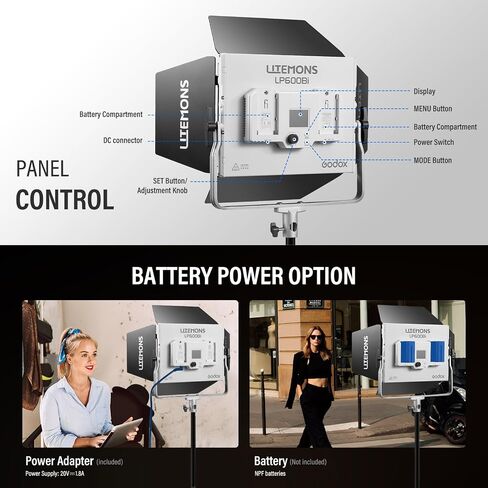 Godox Litemons LP600Bi 60W Bi-Color LED 2-Light Panel Kit in Kuwait