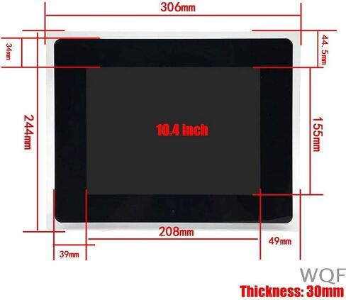 Digital Photo Frame, 10-Inch with Acrylic Frame Mp3 / Mp4 Player Multi-Function Advertising Machine Electronic Picture Frame Support Music Video Clock Calendar (Black) (Black) in Kuwait